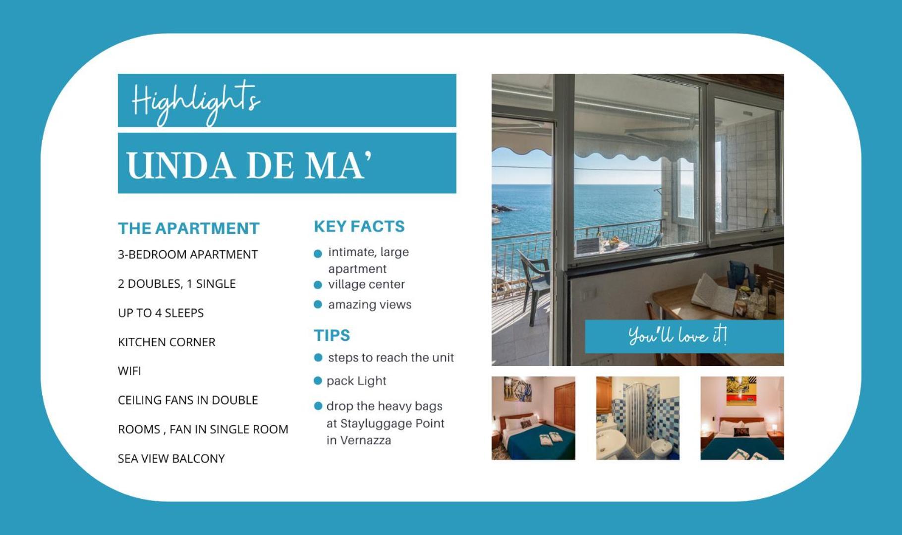 Unda De Ma Sea View Terrace Apartment Vernazza Zewnętrze zdjęcie